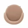 Manhattan Comfort Modern Kaya Pleated Velvet Dining Chair In Nude Top - Manhattan Comfort Modern Kaya Pleated Velvet Dining Chair In Nude Top