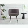 Manhattan Comfort Modern Kaya Pleated Velvet Dining Chair In Grey - Manhattan Comfort Modern Kaya Pleated Velvet Dining Chair In Grey