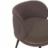 Manhattan Comfort Modern Kaya Pleated Velvet Dining Chair In Grey Half - Manhattan Comfort Modern Kaya Pleated Velvet Dining Chair In Grey Half
