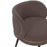 Manhattan Comfort Modern Kaya Pleated Velvet Dining Chair In Grey Half