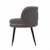 Manhattan Comfort Modern Kaya Pleated Velvet Dining Chair In Grey Side - Manhattan Comfort Modern Kaya Pleated Velvet Dining Chair In Grey Side