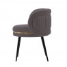 Manhattan Comfort Modern Kaya Pleated Velvet Dining Chair In Grey Side