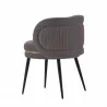Manhattan Comfort Modern Kaya Pleated Velvet Dining Chair In Grey Back Angle - Manhattan Comfort Modern Kaya Pleated Velvet Dining Chair In Grey Back Angle