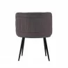 Manhattan Comfort Modern Kaya Pleated Velvet Dining Chair In Grey Back - Manhattan Comfort Modern Kaya Pleated Velvet Dining Chair In Grey Back
