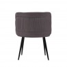 Manhattan Comfort Modern Kaya Pleated Velvet Dining Chair In Grey Back