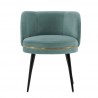 Manhattan Comfort Modern Kaya Pleated Velvet Dining Chair In Mint Green Front