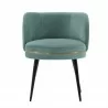 Manhattan Comfort Modern Kaya Pleated Velvet Dining Chair In Mint Green Front - Manhattan Comfort Modern Kaya Pleated Velvet Dining Chair In Mint Green Front