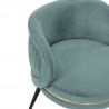 Manhattan Comfort Modern Kaya Pleated Velvet Dining Chair In Mint Green Half
