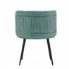 Manhattan Comfort Modern Kaya Pleated Velvet Dining Chair In Mint Green Back - Manhattan Comfort Modern Kaya Pleated Velvet Dining Chair In Mint Green Back