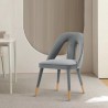 Manhattan Comfort Modern Neda Velvet Dining Chair In Grey