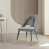 Manhattan Comfort Modern Neda Velvet Dining Chair In Grey - Manhattan Comfort Modern Neda Velvet Dining Chair In Grey