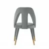 Manhattan Comfort Modern Neda Velvet Dining Chair In Grey Back - Manhattan Comfort Modern Neda Velvet Dining Chair In Grey Back