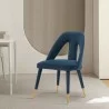 Manhattan Comfort Modern Neda Velvet Dining Chair In Midnight Blue - Manhattan Comfort Modern Neda Velvet Dining Chair In Midnight Blue