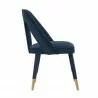 Manhattan Comfort Modern Neda Velvet Dining Chair In Midnight Blue Side - Manhattan Comfort Modern Neda Velvet Dining Chair In Midnight Blue Side