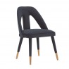 Manhattan Comfort Modern Neda Velvet Dining Chair In Midnight Blue Side