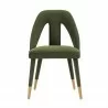 Manhattan Comfort Modern Neda Velvet Dining Chair In Olive Green Front - Manhattan Comfort Modern Neda Velvet Dining Chair In Olive Green Front