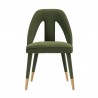 Manhattan Comfort Modern Neda Velvet Dining Chair In Olive Green Front