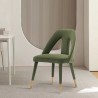 Manhattan Comfort Modern Neda Velvet Dining Chair In Olive Green