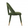 Manhattan Comfort Modern Neda Velvet Dining Chair In Olive Green Side