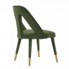 Manhattan Comfort Modern Neda Velvet Dining Chair In Olive Green Side