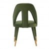 Manhattan Comfort Modern Neda Velvet Dining Chair In Olive Green Back