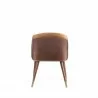 Manhattan Comfort Modern Reeva Dining Chair Upholstered in Leatherette with Beech Wood Back and Solid Wood Legs in Walnut Camal Back - Manhattan Comfort Modern Reeva Dining Chair Upholstered in Leatherette with Beech Wood Back and Solid Wood Legs in Walnut Camal Back