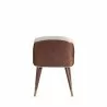 Manhattan Comfort Modern Reeva Dining Chair Upholstered in Leatherette with Beech Wood Back and Solid Wood Legs in Walnut Cream Back - Manhattan Comfort Modern Reeva Dining Chair Upholstered in Leatherette with Beech Wood Back and Solid Wood Legs in Walnut Cream Back