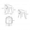 Manhattan Comfort Modern Reeva Dining Chair Upholstered in Leatherette with Beech Wood Back and Solid Wood Legs in Walnut