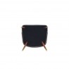 Manhattan Comfort Modern Reeva Dining Chair Upholstered in Leatherette with Beech Wood Back and Solid Wood Legs in Walnut Graphite Grey Bottom