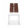 Lauren Dining Chair. Walnut & White Faux Leather - Lauren Dining Chair. Walnut & White Faux Leather