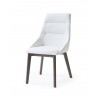 Whiteline Modern Living Siena Dining Chair With White Dining Chair - Angled