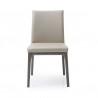 Stella Dining Chair With Taupe Faux Leather - Front