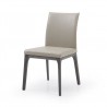 Stella Dining Chair With Taupe Faux Leather