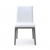 Stella Dining Chair With White Faux Leather - Front