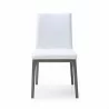 Stella Dining Chair With White Faux Leather - Front - Stella Dining Chair With White Faux Leather - Front