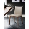 Whiteline Modern Living Stella Dining Chair in Walnut and Taupe - Lifestyle