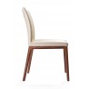 Whiteline Modern Living Stella Dining Chair in Walnut and Taupe - Side