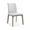 Whiteline Modern Living Stella Dining Chair in Walnut and White - Angled