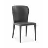 Whiteline Modern Living Hazel Dining Chair With Gray Faux Leather  - Whiteline Modern Living Hazel Dining Chair With Gray Faux Leather 