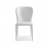Whiteline Modern Living Hazel Dining Chair With White Faux Leather - Front