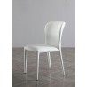 Whiteline Modern Living Hazel Dining Chair With White Faux Leather - 