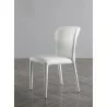 Whiteline Modern Living Hazel Dining Chair With White Faux Leather -  - Whiteline Modern Living Hazel Dining Chair With White Faux Leather - 