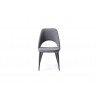 Audrey Dining Chair In Blue Navy Leather - Front