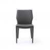 Miranda Dining Chair With Dark Grey Faux Leather - Front