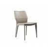 Miranda Dining Chair With Light Grey Faux Leather - Miranda Dining Chair With Light Grey Faux Leather