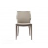 Miranda Dining Chair With Light Grey Faux Leather - Front