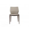 Miranda Dining Chair With Light Grey Faux Leather - Front