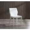 Miranda Dining Chair With White Faux Leather - Miranda Dining Chair With White Faux Leather