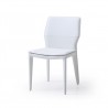 Miranda Dining Chair With White Faux Leather