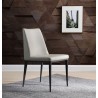Carrie Dining Chair In Light Grey Faux Leather